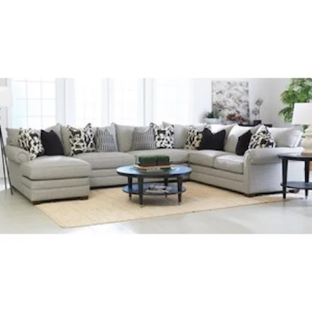 Four Piece Sectional Sofa with LAF Chaise